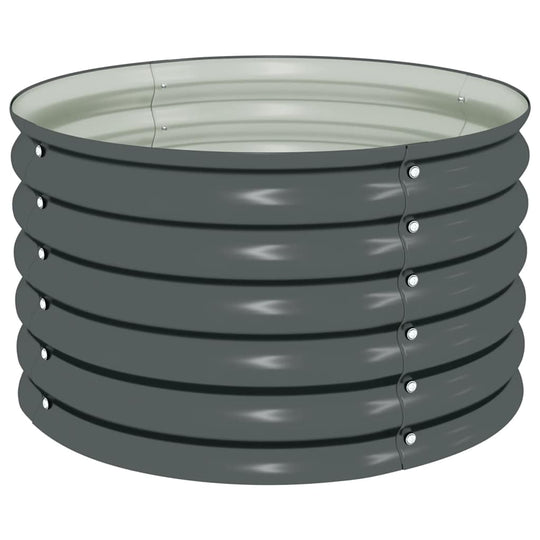 Garden Raised Bed 80x80x44 cm Galvanised Steel for outdoor gardening, perfect for plants, vegetables, and herbs in patios or balconies.