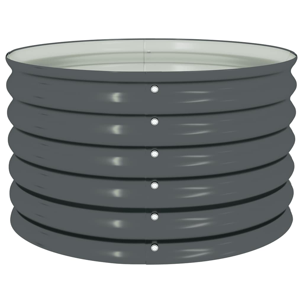 Garden Raised Bed 80x80x44 cm Galvanised Steel for outdoor plants, vegetables, and herbs; ideal for garden, balcony, or patio use.