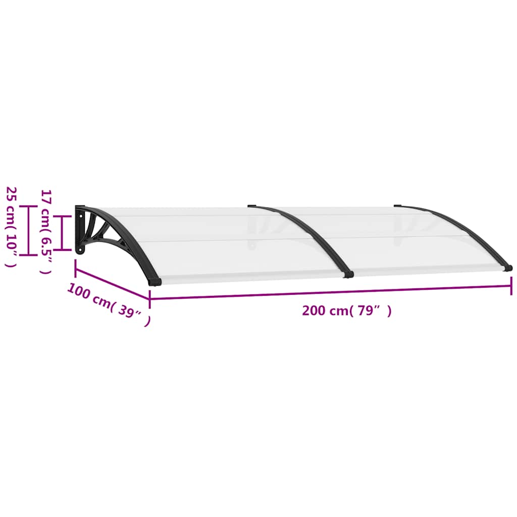 Door Canopy  200x100 cm PC