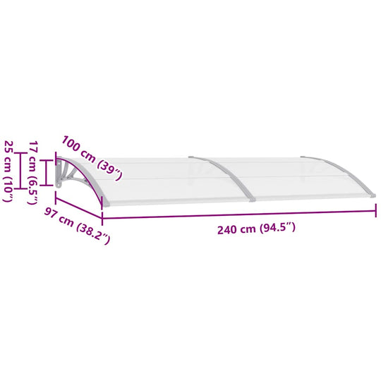 Door Canopy  240x100 cm PC