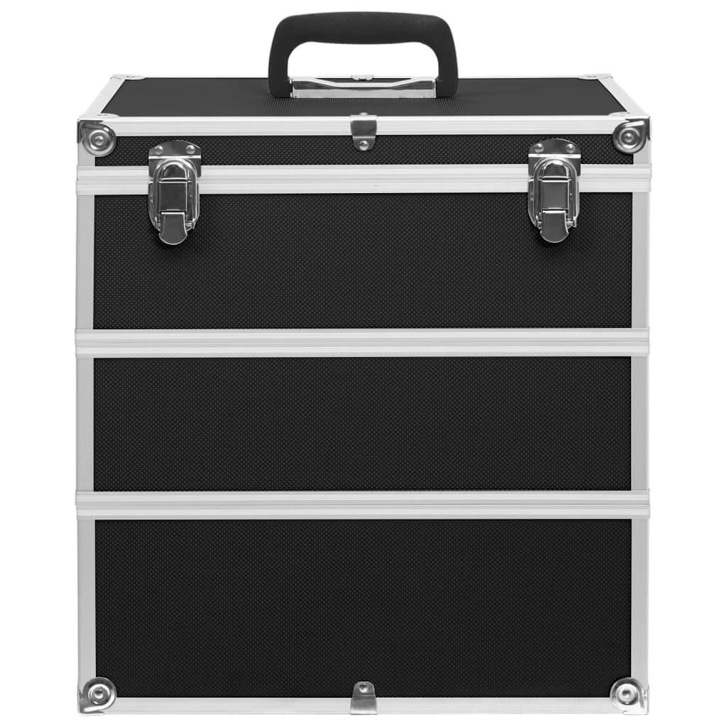 Make-up Case 37x24x40 cm Black Aluminium