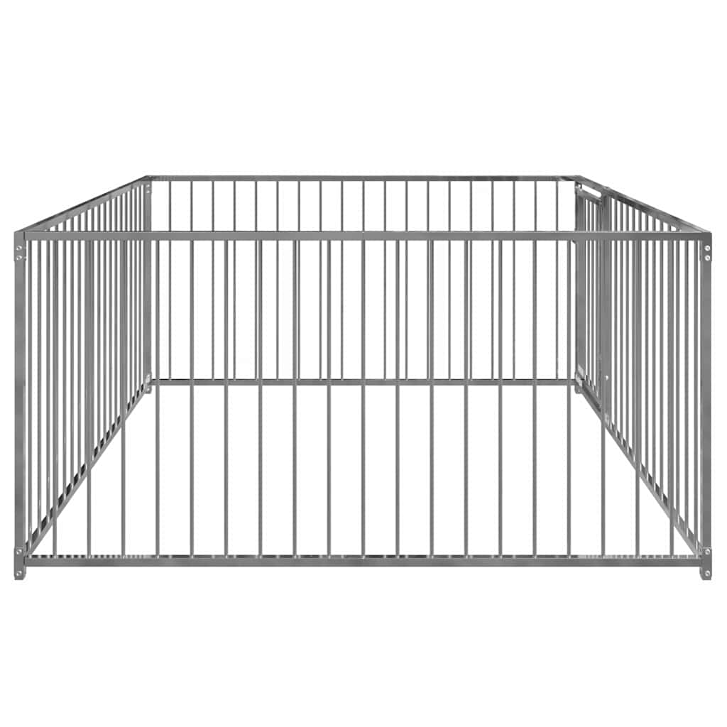 Outdoor Dog Kennel 200x200x100 cm made of heavy-duty steel for safety and comfort, ideal for playing, exercising, and preventing accidents.