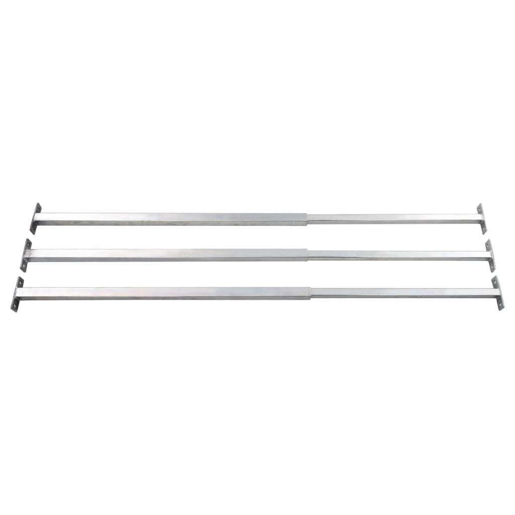 Adjustable galvanised steel security window bars set of 3 for home protection, adjustable from 710 to 1200 mm.