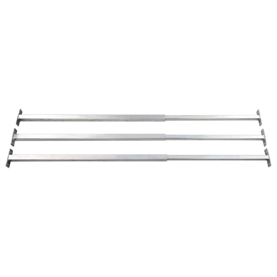 Adjustable galvanised steel security window bars set of 3 for home protection, adjustable from 710 to 1200 mm.