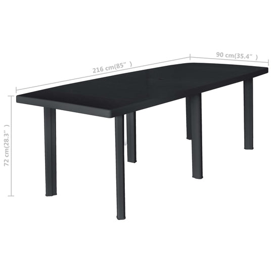 Garden Table 216x90x72 cm Plastic , Furniture -> Outdoor Furniture -> Outdoor Tables , Durable,eligant,Furniture -,Home & Garden -,Home Decor,Modern Design,new-305021,Outdoor Furniture -,Outdoor Tables