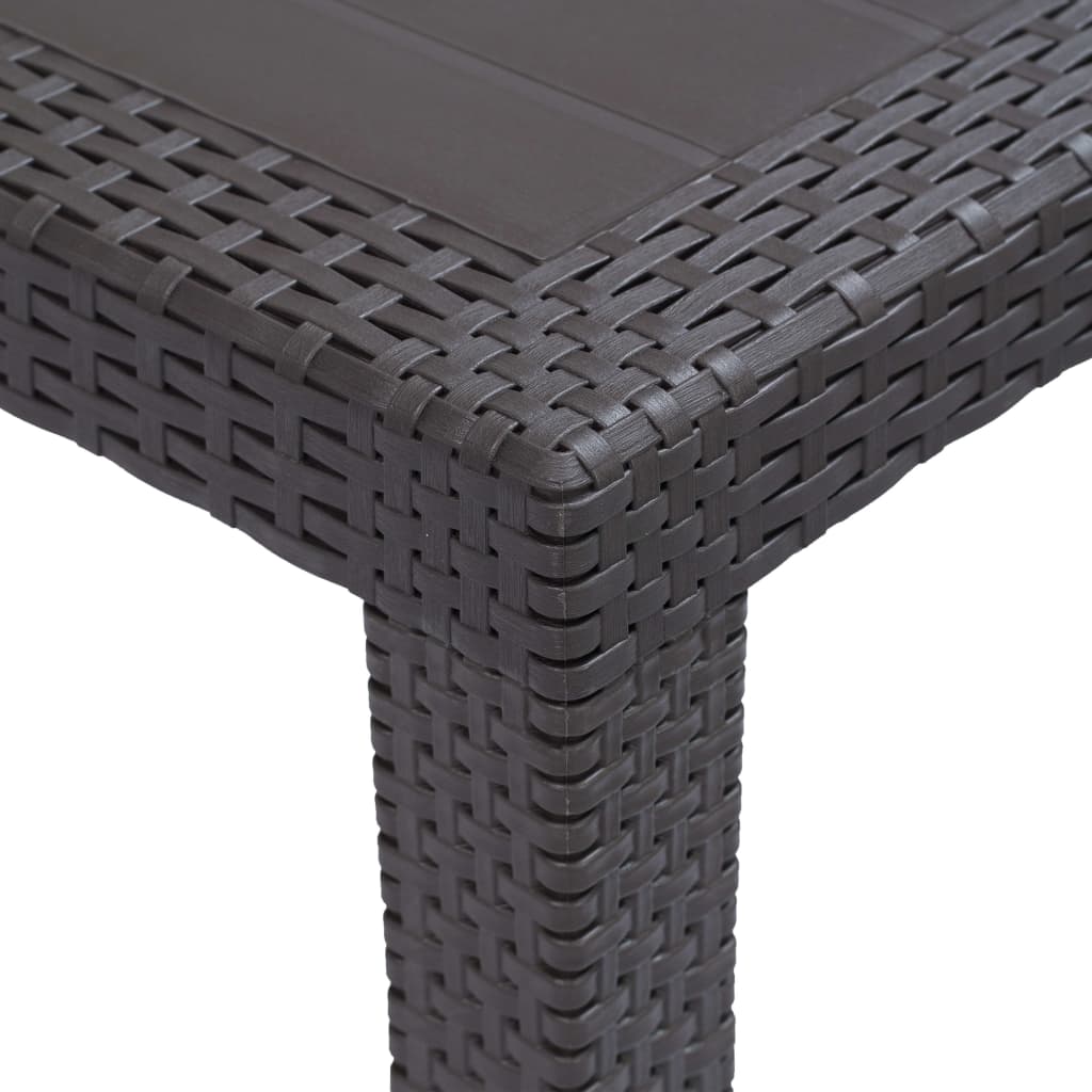 Garden Table  150x90x72 cm Plastic Rattan Look