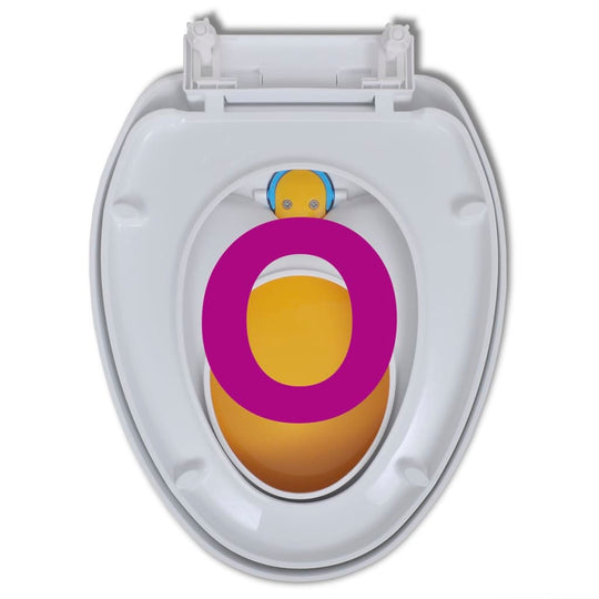 VidaXL Toilet Seats with Soft Close Lids 2pcs Plastic White and Yellow