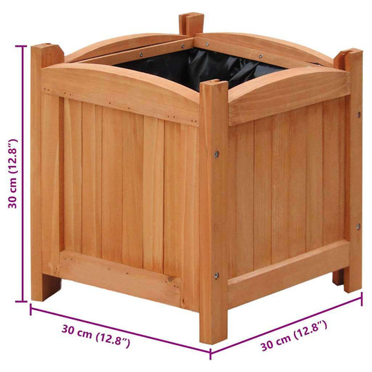Raised Beds 4 pcs 30x30x30 cm (2x41301) wooden planter, weather-resistant, suitable for outdoor use.