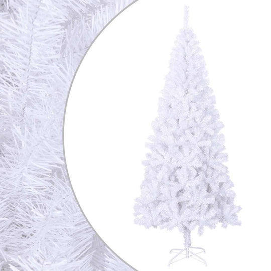 Artificial Christmas Tree with Stand 180 cm 620 Branches in white with dense branches and sturdy stand