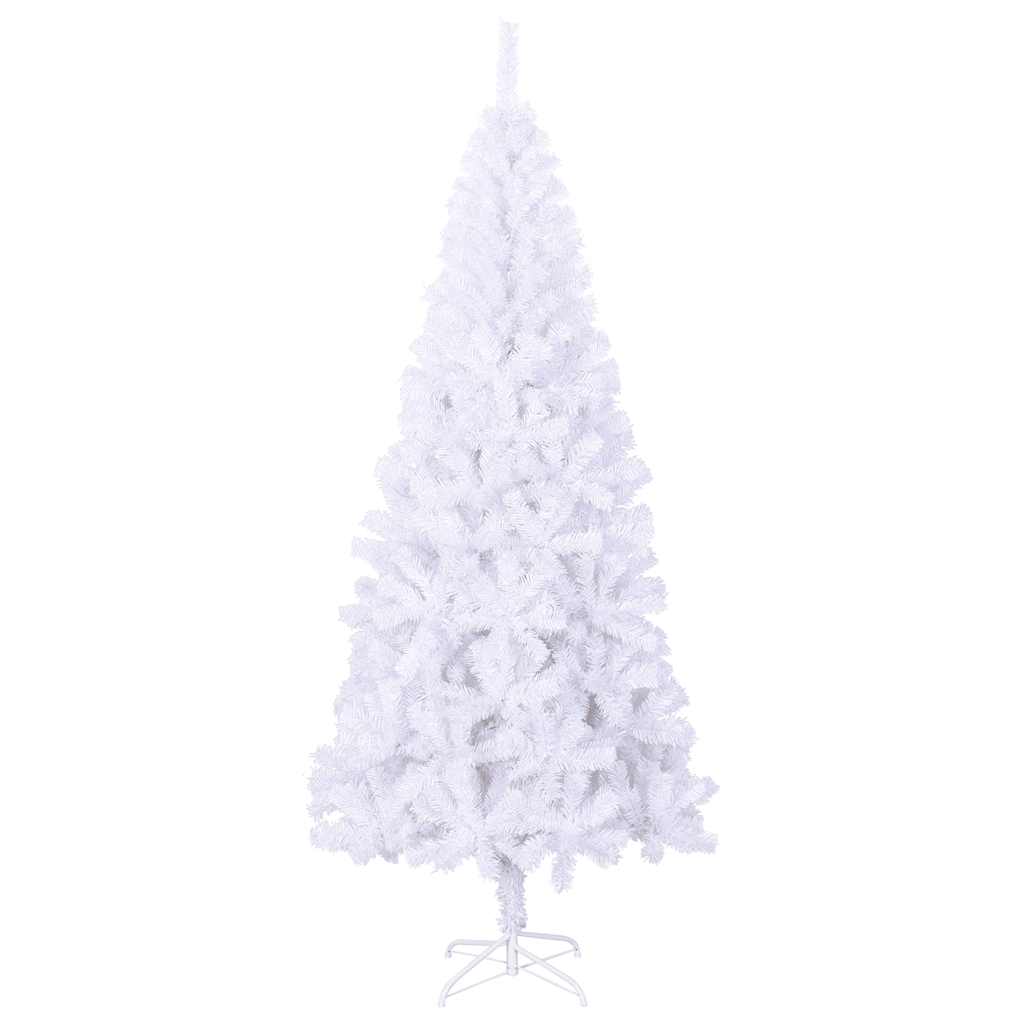 Artificial Christmas Tree with Stand 180 cm 620 Branches in pure white, showcasing a dense and snowy appearance.