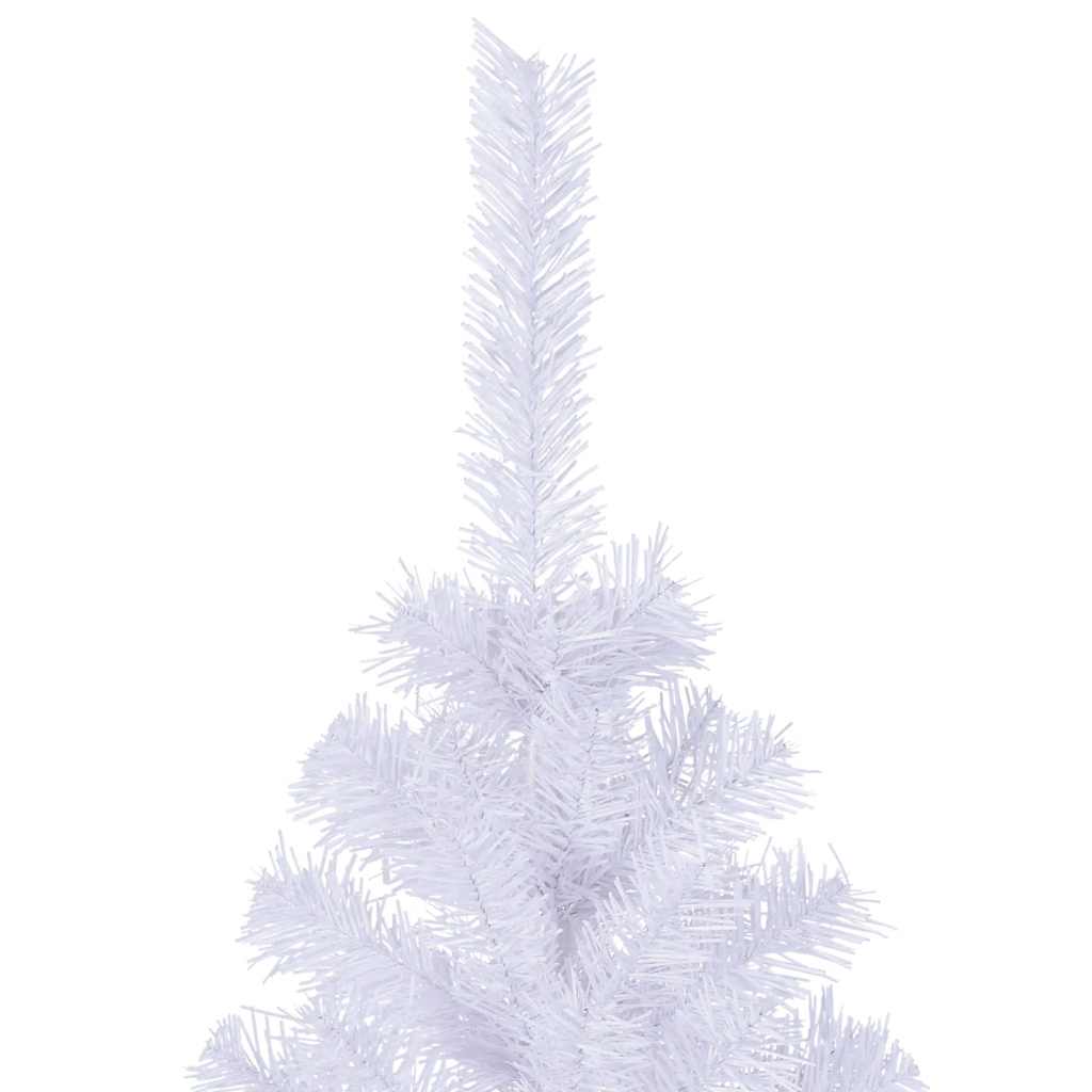 Artificial Christmas Tree with Stand 180 cm 620 Branches top view, showcasing snowy white branches.