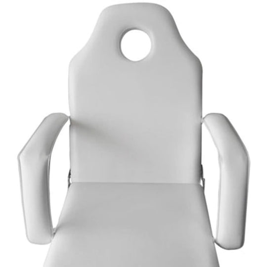 Portable Facial Treatment Chair Faux Leather 185x78x76 cm White