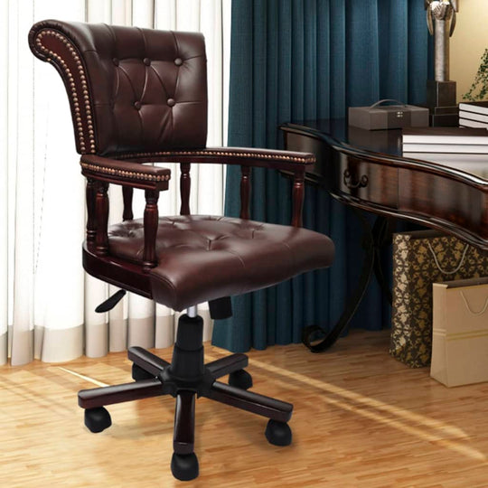 Swivel Office Chair Brown