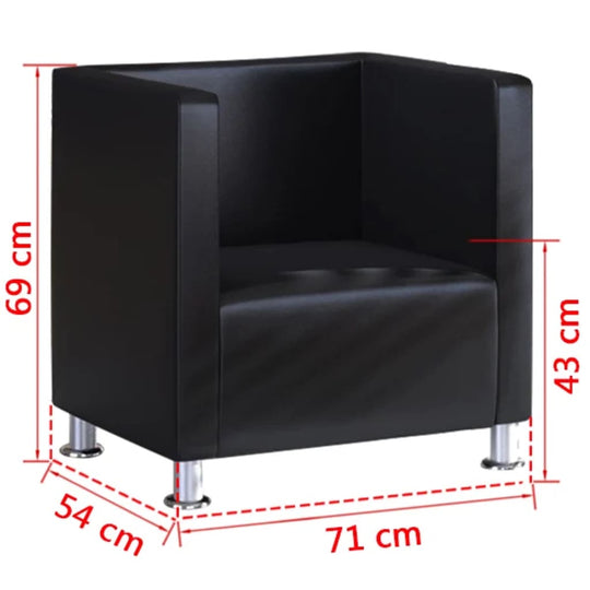 Cube Armchair Faux Leather , Furniture -> Chairs -> Arm Chairs, Recliners & Sleeper Chairs , Arm Chairs,Chairs -,Durable,eligant,Furniture -,Home & Garden -,Modern Design,new-305021,Recliners & Sleeper Chairs