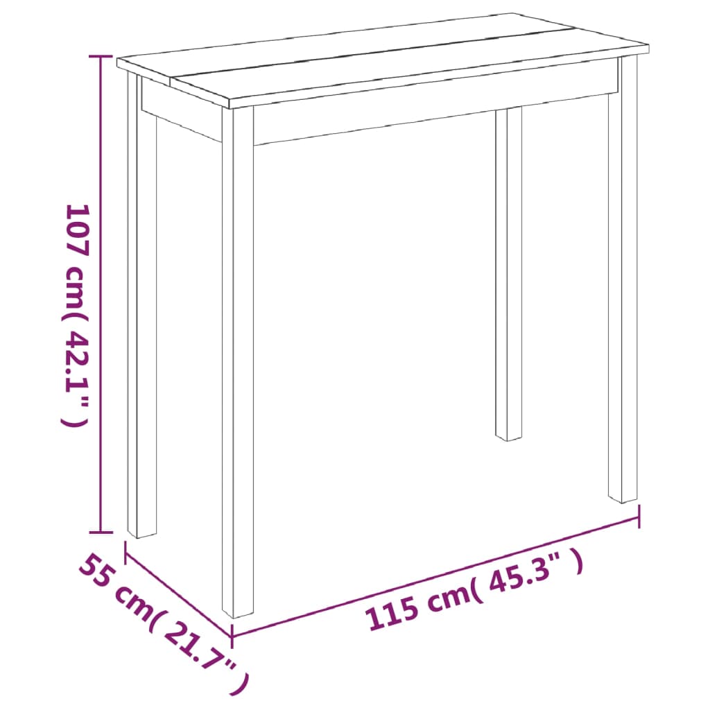 Bar Table MDF 115x55x107 cm , Furniture -> Tables -> Kitchen & Dining Room Tables , Durable,eligant,Furniture -,Home & Garden -,Kitchen & Dining Room Tables,Modern Design,new-305021,Outdoor Furniture -,Tables -