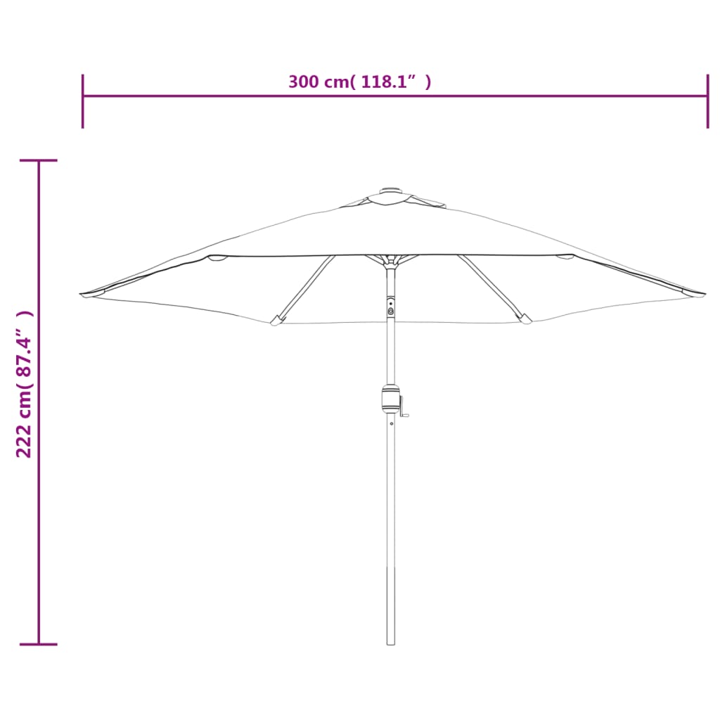 parasol furniture dubai Sand  3m Steel Pole