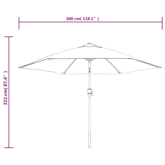 parasol furniture dubai Sand  3m Steel Pole