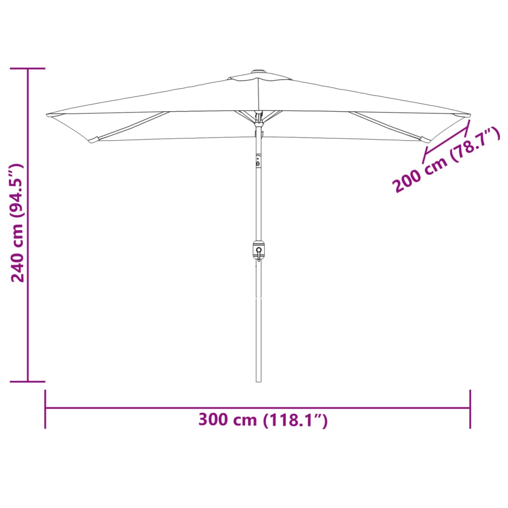 parasol furniture dubai 200 x 300 cm Sand  Rectangular