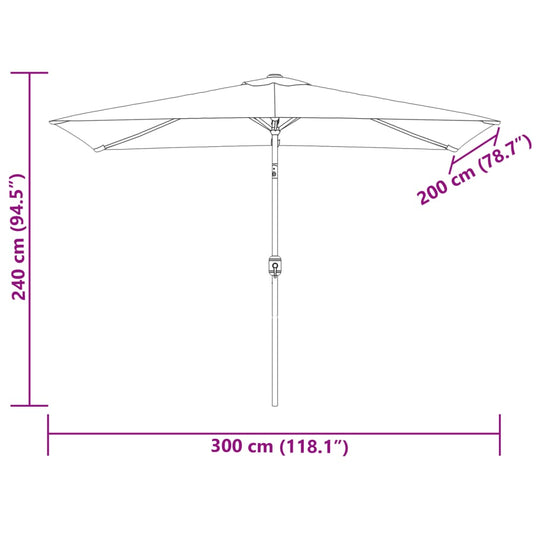 parasol furniture dubai 200 x 300 cm Sand  Rectangular