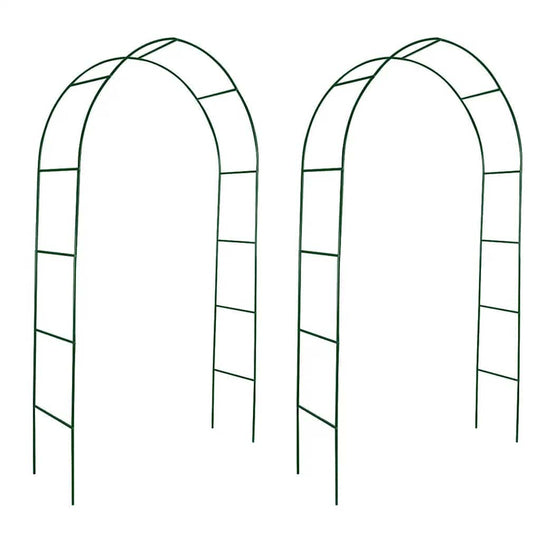 Garden Arch 2 pcs Climbing Plants, durable iron arches for supporting climbing plants in gardens and patios.