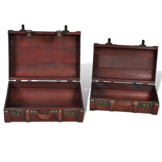 Wooden Treasure Chest 2 pcs Vintage , Furniture -> Cabinets & Storage -> Storage Chests