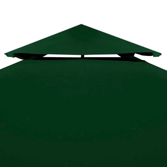 Green gazebo cover canopy replacement 3x3m, durable 310 g/m² fabric for outdoor furniture protection.