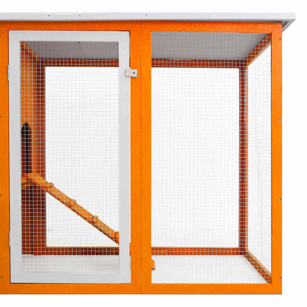 Outdoor Chicken Cage Hen House with Egg Cage Wood featuring a durable pine wood structure and waterproof roof for comfort.