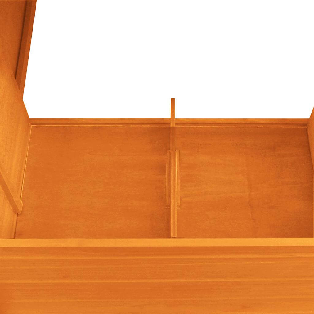 Interior view of Outdoor Chicken Cage Hen House with Egg Cage Wood, showing the spacious wooden design and partition details.