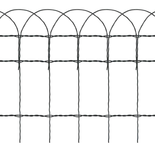 Garden Border Fence Powder-coated Iron 25x0.4 m