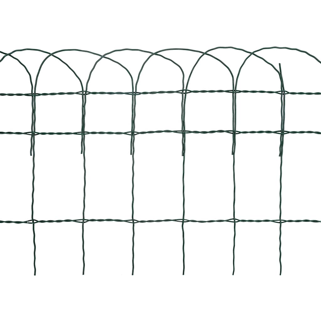 Garden Border Fence Powder-coated Iron 25x0.4 m