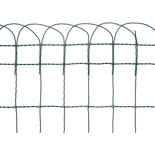 Garden Border Fence Powder-coated Iron 25x0.4 m