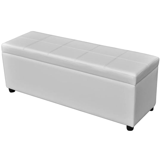 Long Wooden Storage Bench – Practical & Stylish Seating with a sleek white finish and spacious storage compartment.