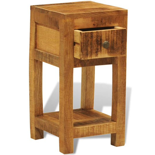 Nightstand with 1 Drawer Solid Mango Wood