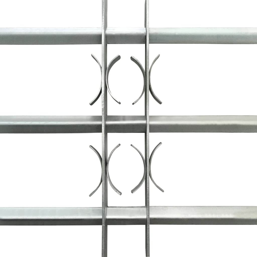Adjustable Security window Grille with 3 Crossbars 1000-1500 mm
