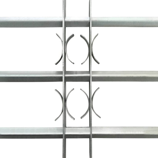 Adjustable Security window Grille with 3 Crossbars 1000-1500 mm