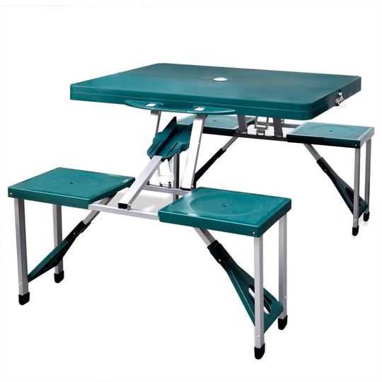 Foldable Camping Table Set with 4 Stools Aluminium Extra Light