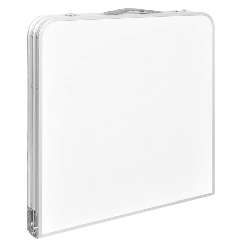 Foldable Camping Table Height Adjustable Aluminium folded and portable with carrying handle.