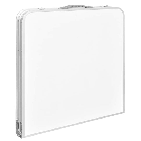 Foldable Camping Table Height Adjustable Aluminium folded and portable with carrying handle.