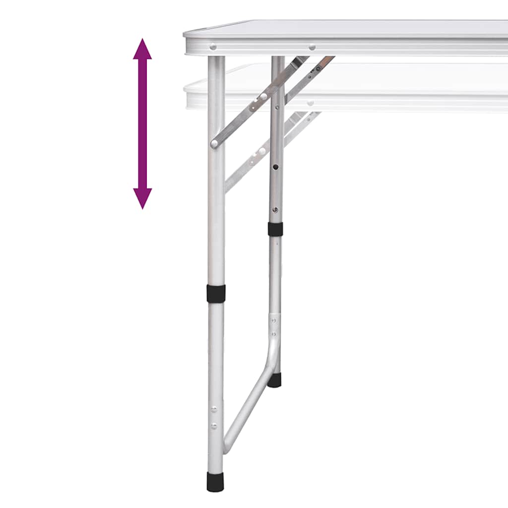Foldable Camping Table Height Adjustable Aluminium with adjustable height legs for versatile use.