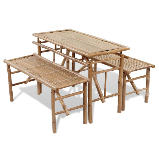 Beer Table with  Benches 100 cm Bamboo