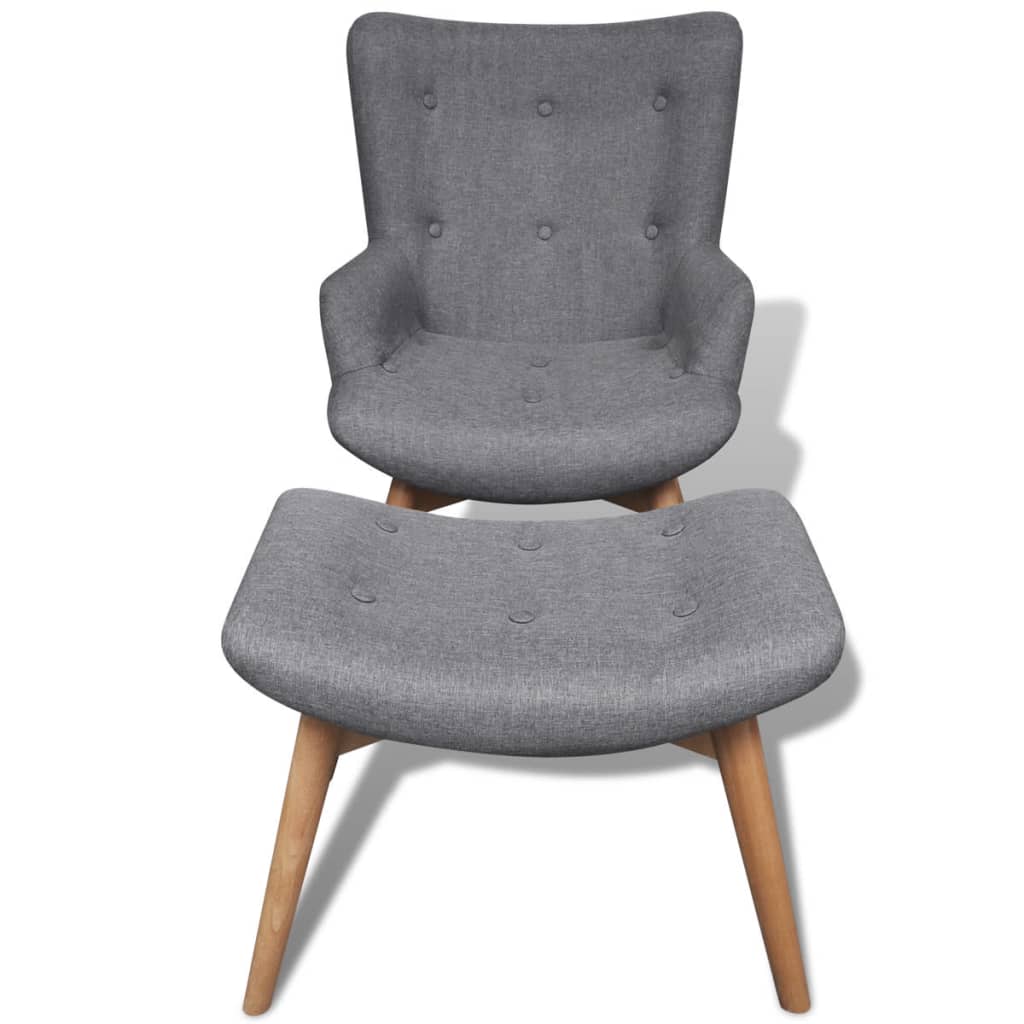 Armchair with Footstool  Fabric