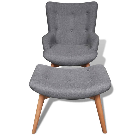 Armchair with Footstool  Fabric