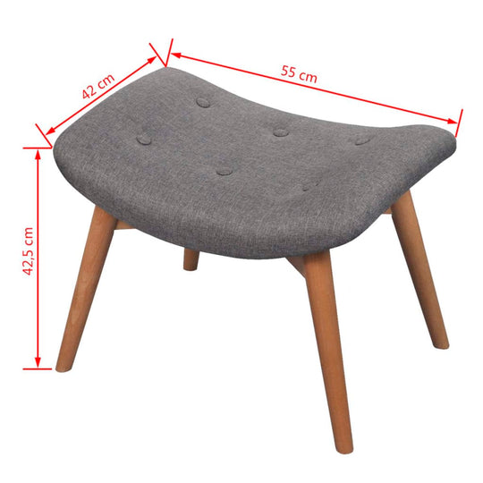 Armchair with Footstool  Fabric