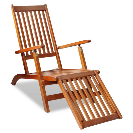 Outdoor Deck Chair with Footrest Solid Acacia Wood , Furniture -> Outdoor Furniture -> Outdoor Seating -> Sunloungers , Chairs -,Durable,eligant,Furniture -,Home & Garden -,Home Decor,Modern Design,new-305021,Outdoor Furniture -,Outdoor Furniture Sets,Out