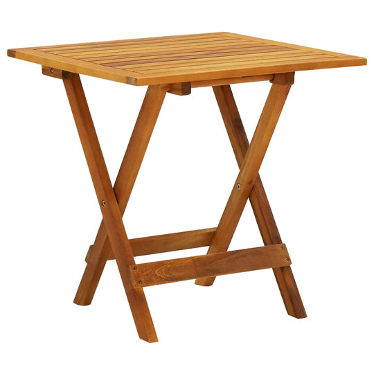 Bistro table 46x46x47 cm made from solid acacia wood, ideal for garden or living room; weather-resistant and durable.