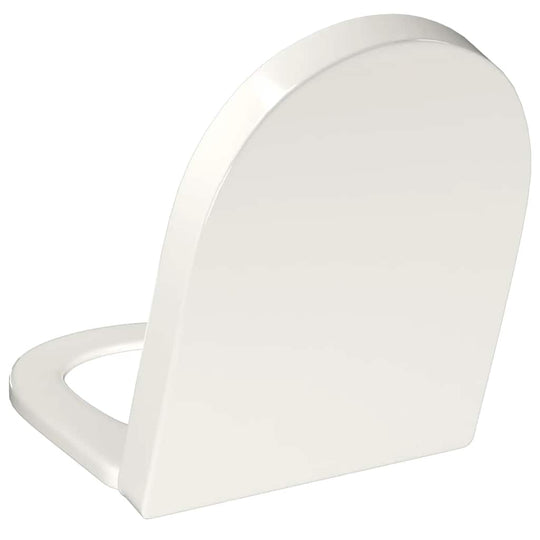 Soft-close Toilet Seat with Quick-release Design Square in white color for easy cleaning and quiet closure.