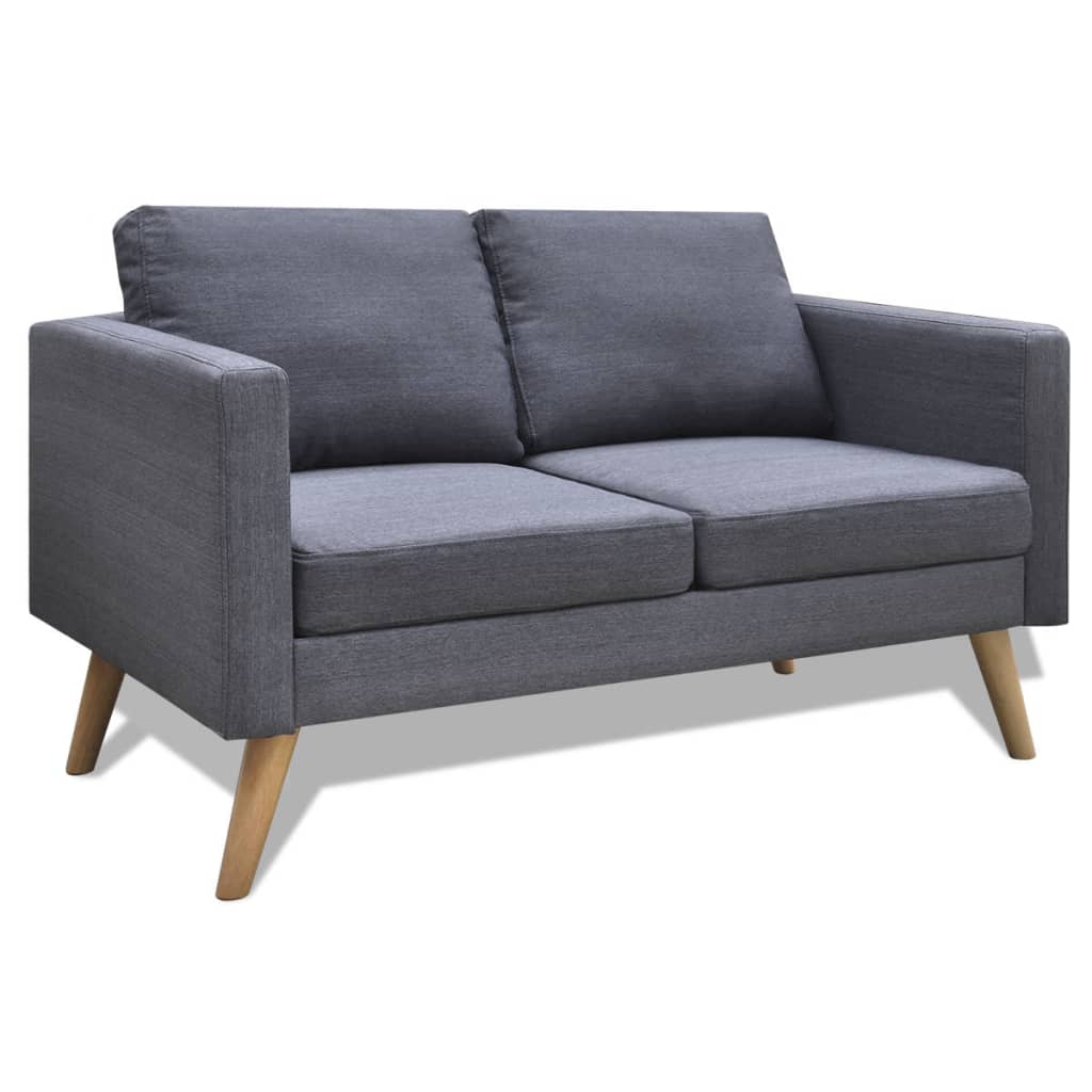 Sofa 2-Seater Fabric Dark , Furniture -> Sofas , dark fabric,eligant,fabric,Furniture -,gray,Modern Design,new-305021,Sofas