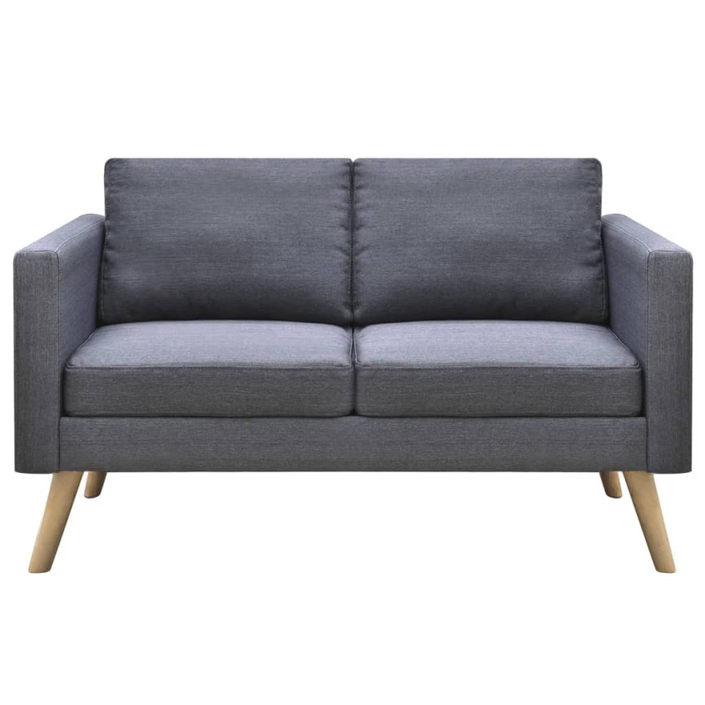 Sofa 2-Seater Fabric Dark , Furniture -> Sofas , dark fabric,eligant,fabric,Furniture -,gray,Modern Design,new-305021,Sofas