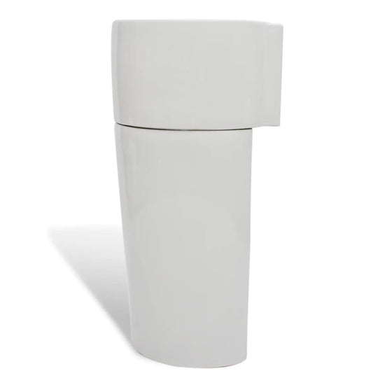 Ceramic Stand Bathroom Sink Basin Faucet/Overflow Hole White Round