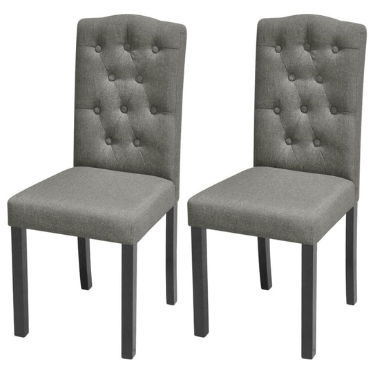 2 Dining Chairs Fabric Upholstery Dark , Furniture -> Chairs -> Kitchen & Dining Room Chairs , Chairs -,Furniture -,Kitchen & Dining Room Chairs,new-305021